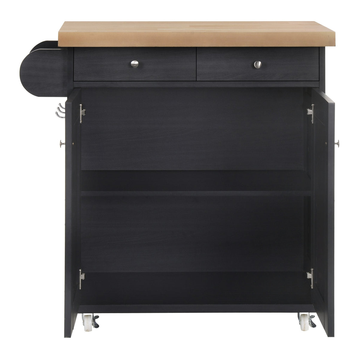 Steyning compact kitchen island with cupboard and drawers