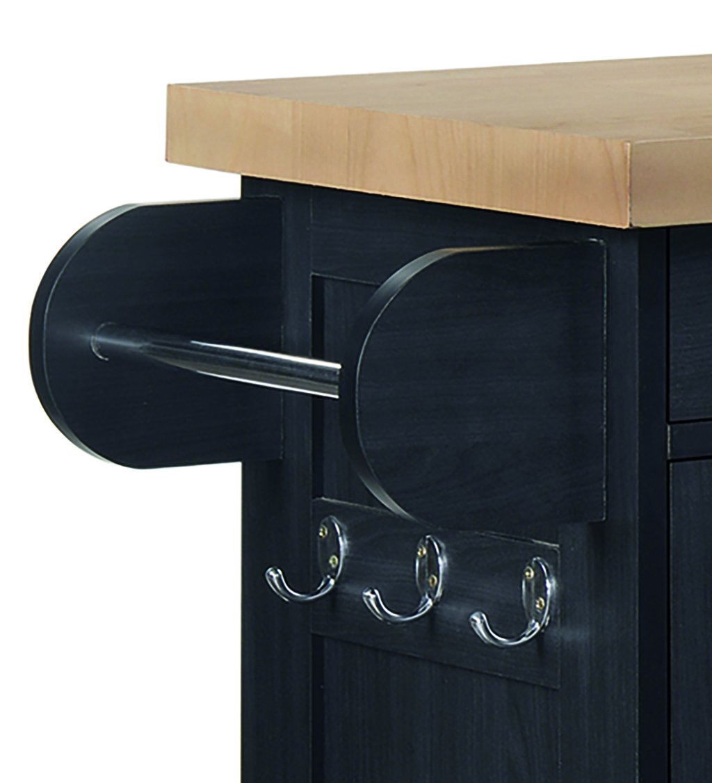 Steyning compact kitchen island with cupboard and drawers