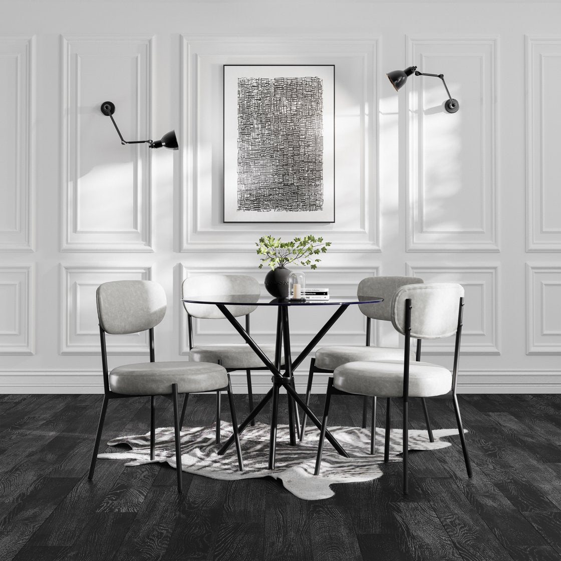 Tenterden round glass dining table