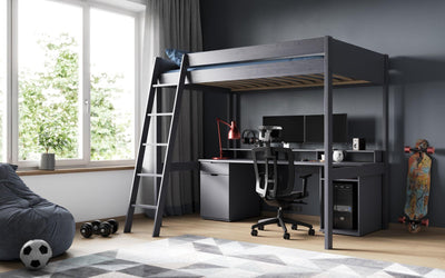 Tera Solid Wood Small Double Gaming High Sleeper
