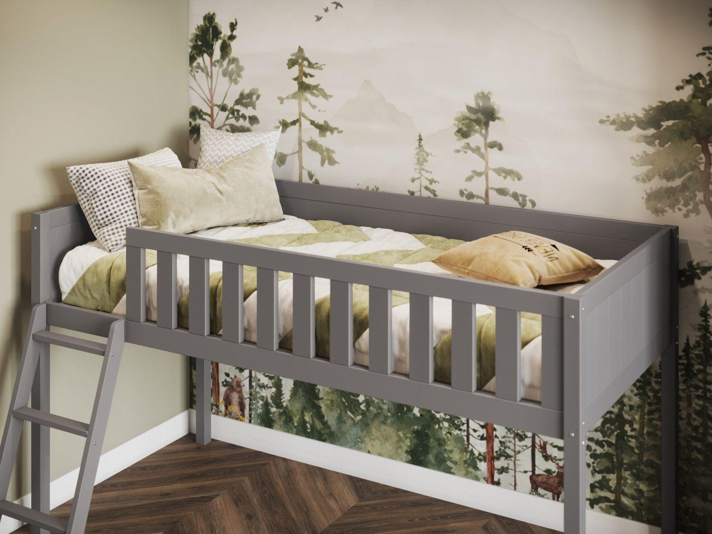 The Bea Midsleeper Wooden Cabin Bed - Millie & Jones