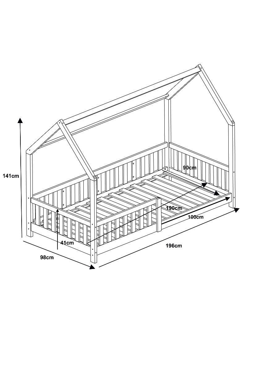 The Explorer Play House bed frame - Millie & Jones