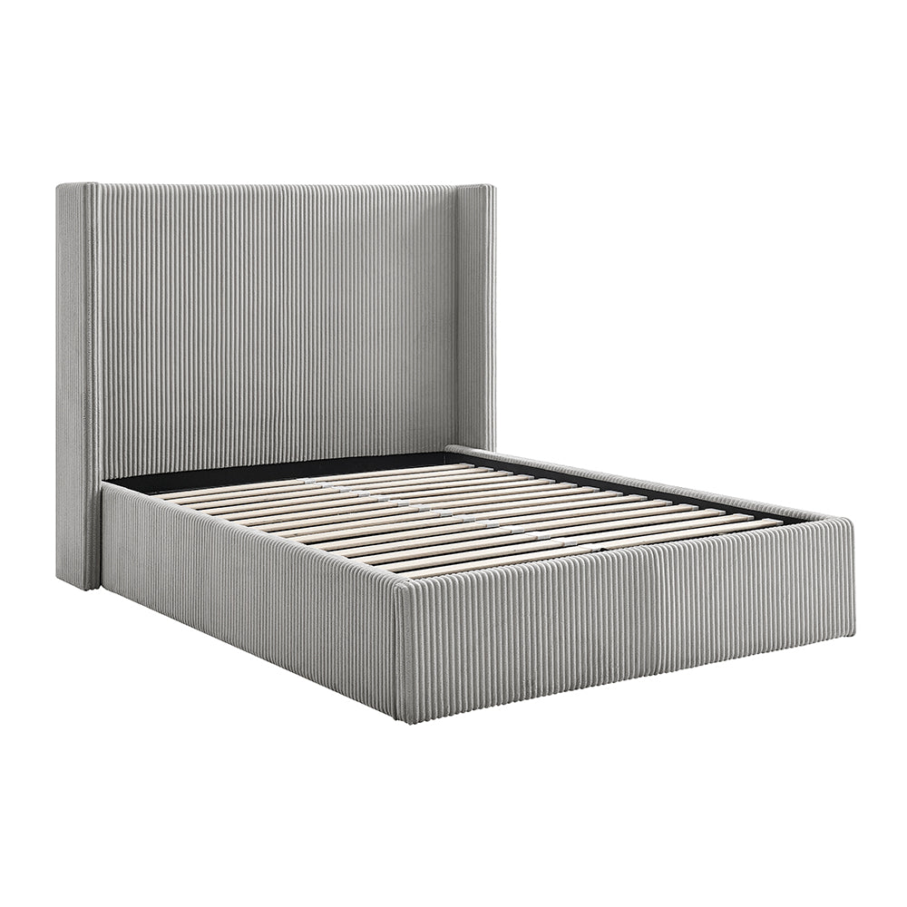 Thirlmere Cord Ottoman Storage Bed in Grey – product view 8