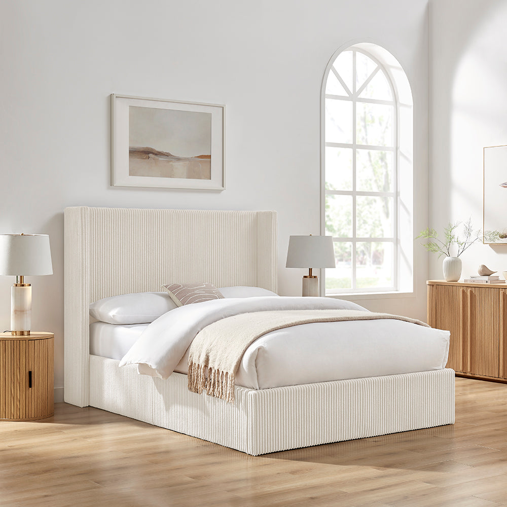 Thirlmere Cord Ottoman Storage Bed in Natural – product view 12