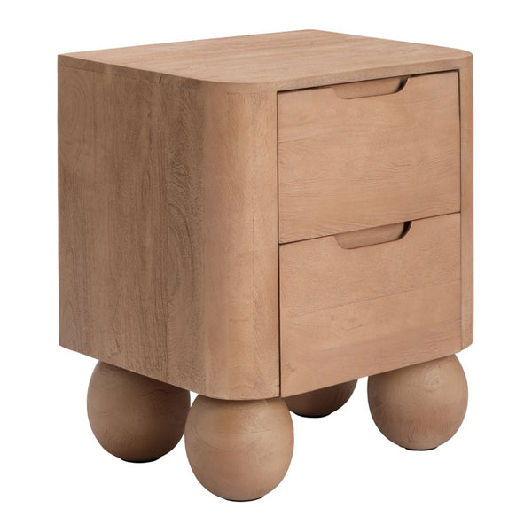 Thornham mango wood bedside table in Almond