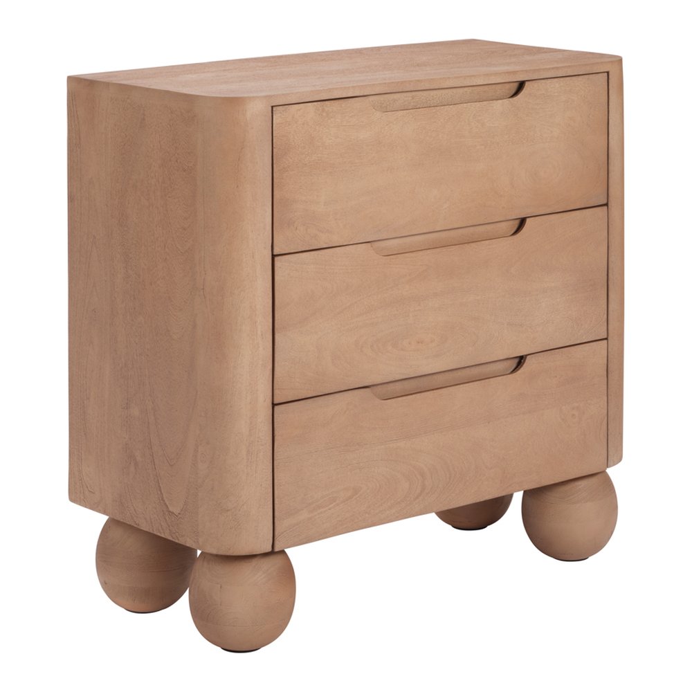 Thornham mango wood chest of drawers in Almond