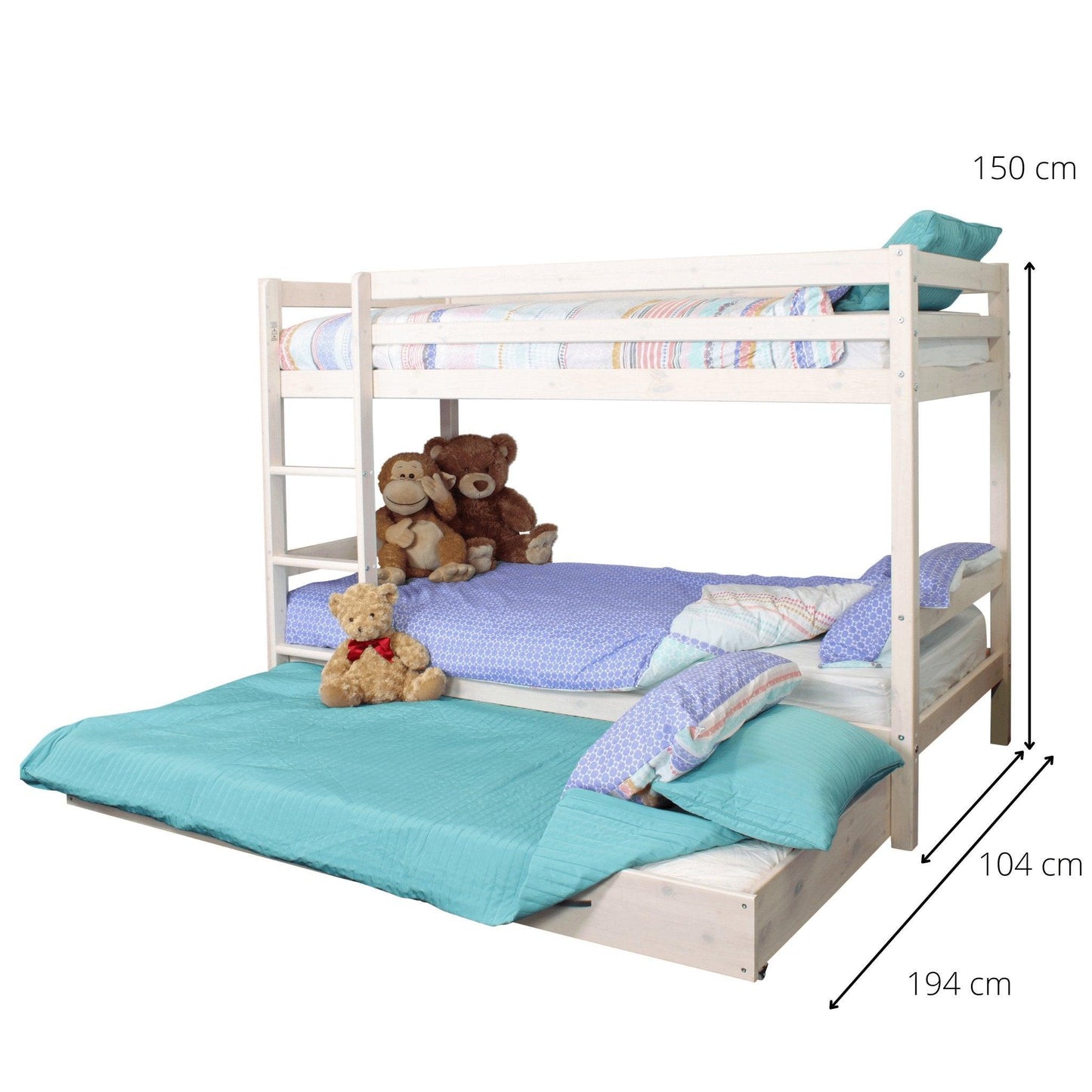The 'Hit' - Bunk Bed - Trundle or Storage Drawers - Millie & Jones