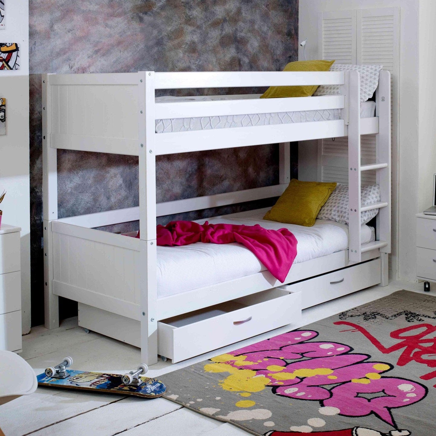 The Nordic - Detachable Bunk Bed - Optional Trundle or Storage Drawers - Millie & Jones