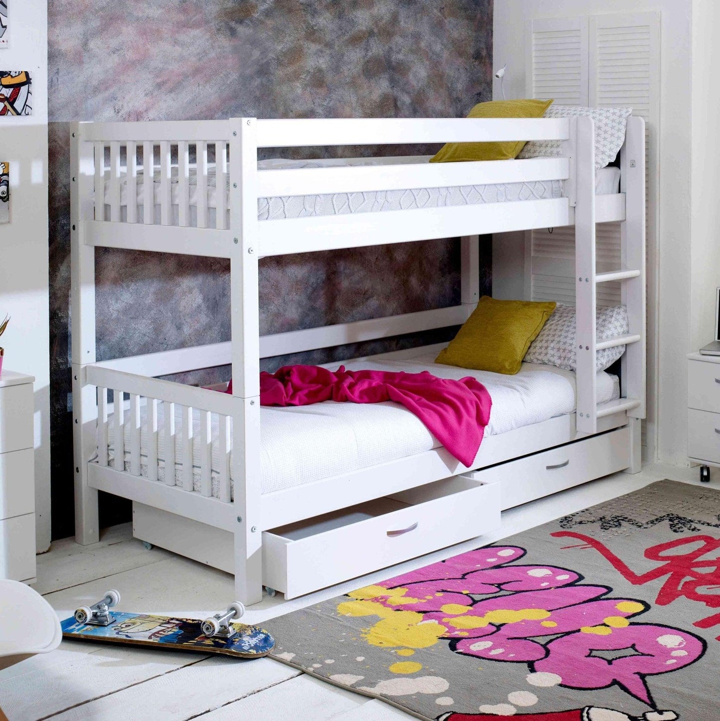 The Nordic - Detachable Bunk Bed - Optional Trundle or Storage Drawers - Millie & Jones