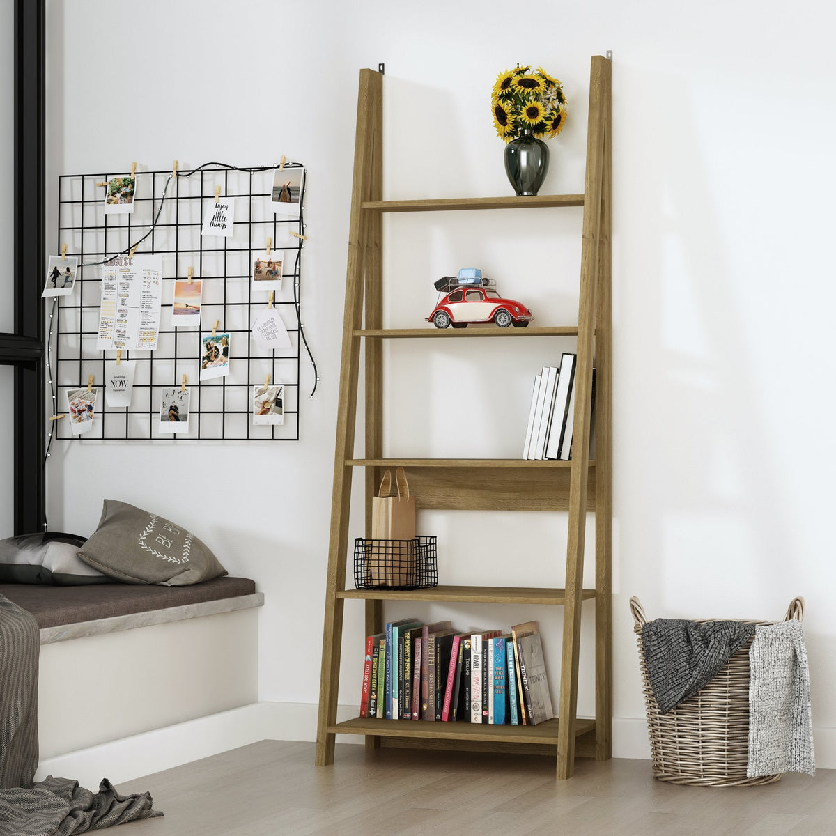 Torcross ladder bookcase