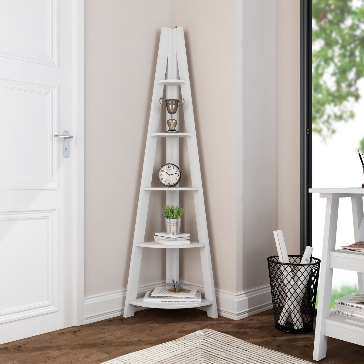 Torcross ladder corner shelving unit
