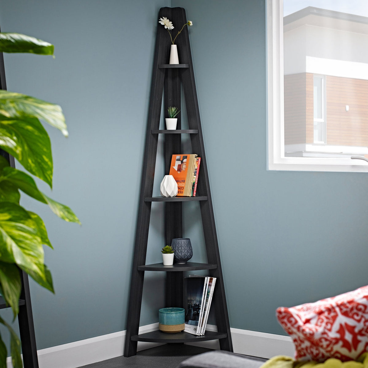 Torcross ladder corner shelving unit