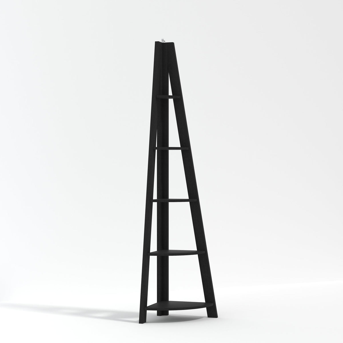 Torcross ladder corner shelving unit in Black
