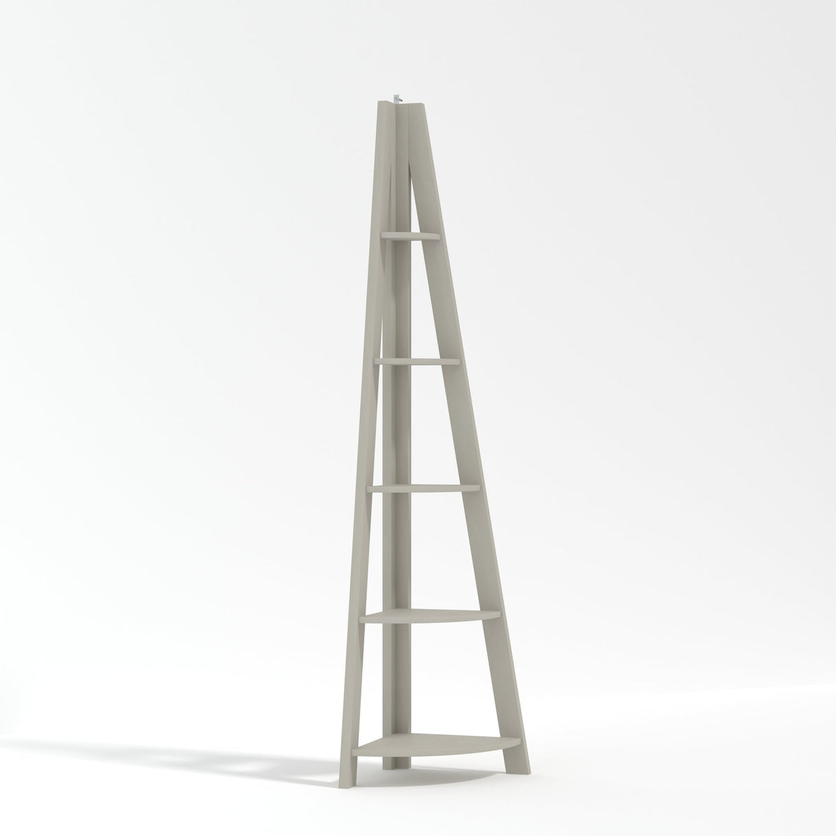 Torcross ladder corner shelving unit in Grey