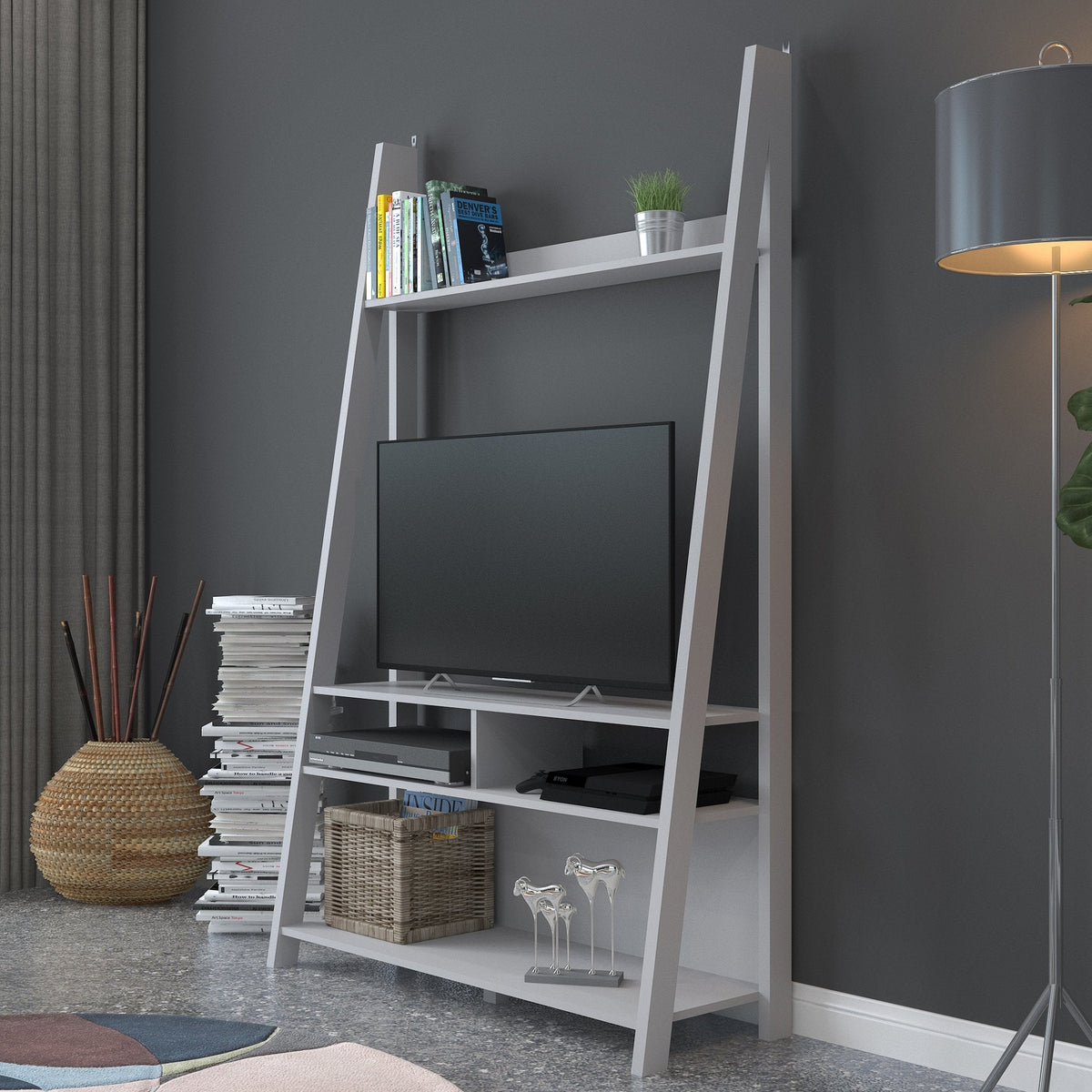 Torcross ladder TV unit