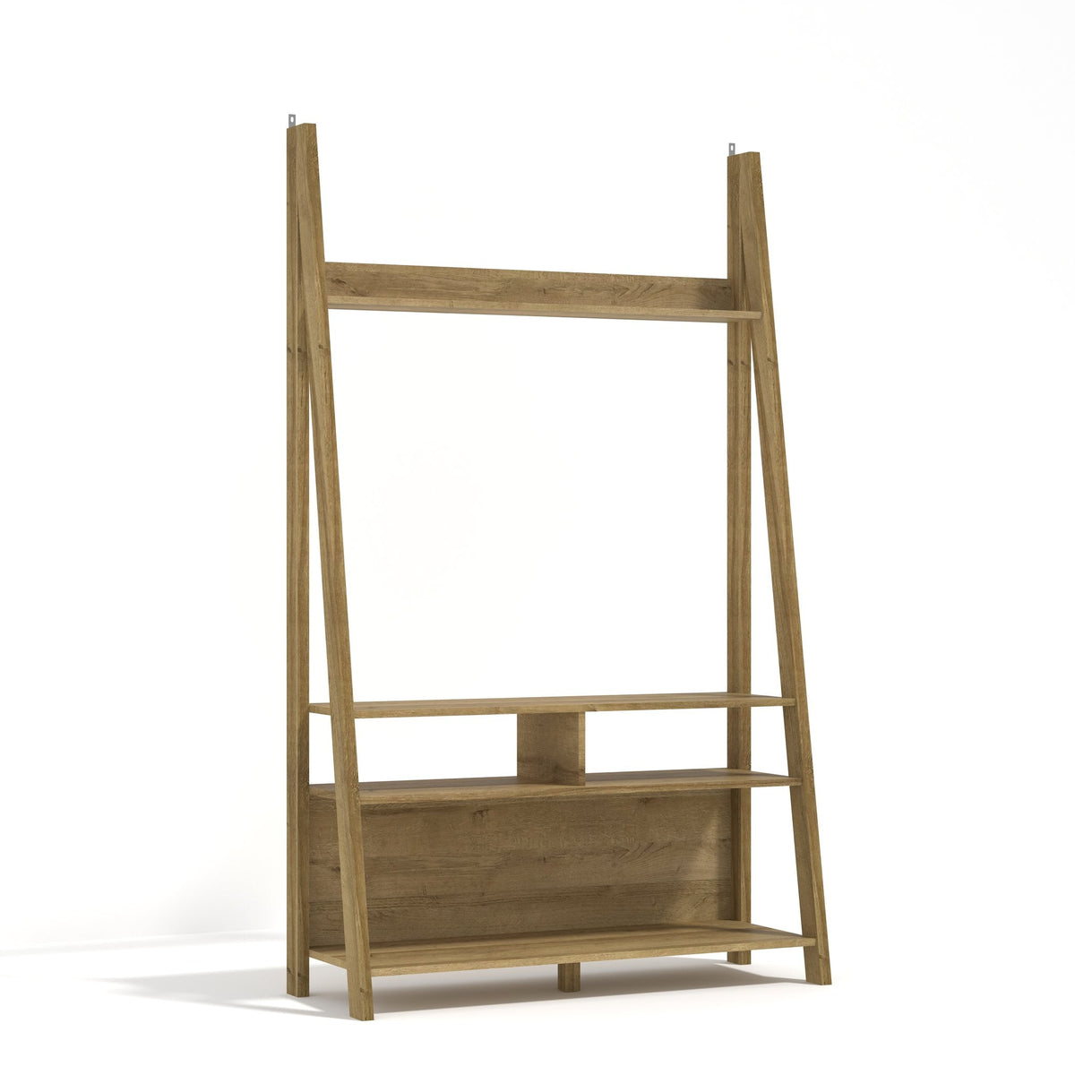 Torcross ladder TV unit in Oak Effect