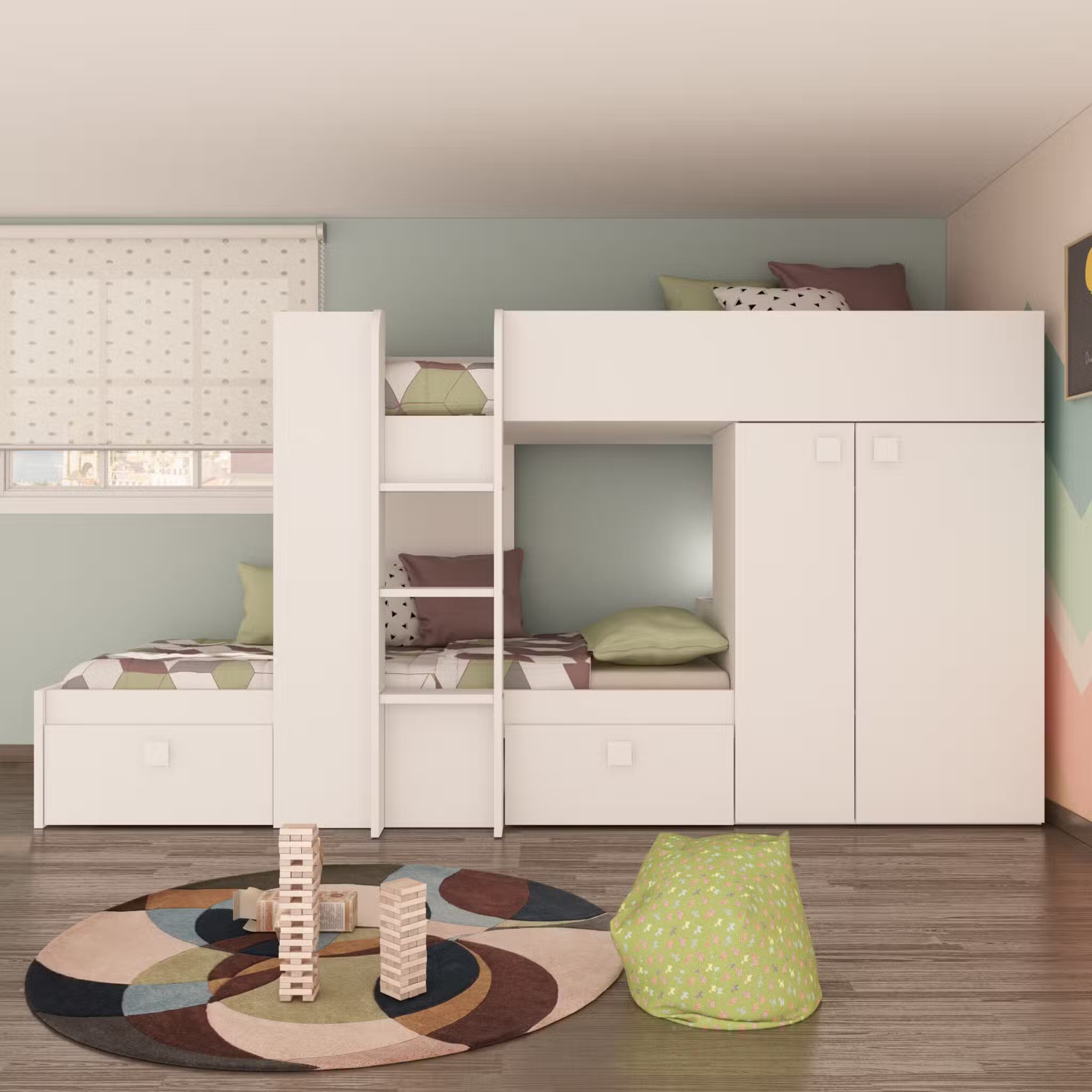 Barca Bunk Beds with Storage & Wardrobe - Hover