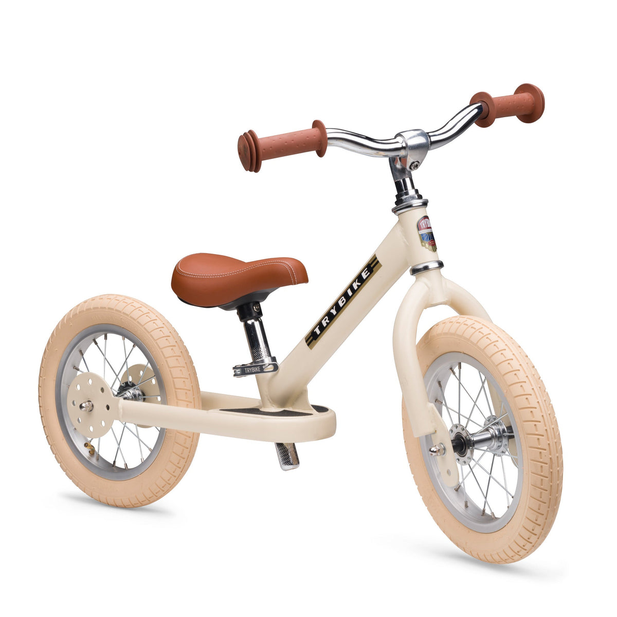 Trybike 2-in-1 in Vintage Cream as a balance bike
