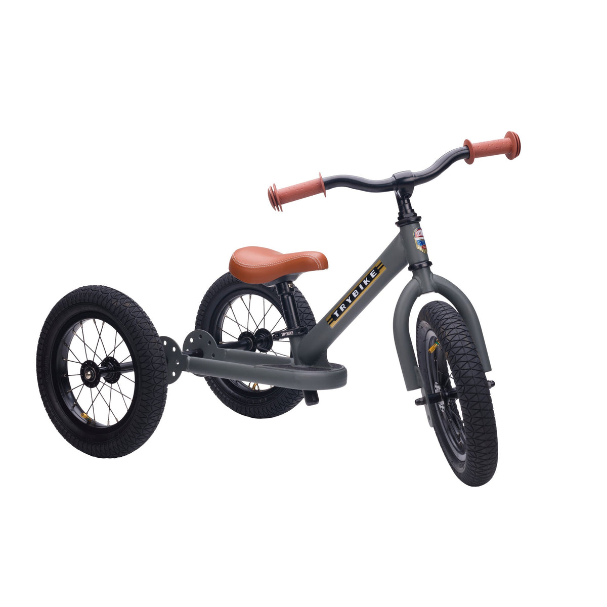 Trybike 2-in-1 in Grey as a balance trike