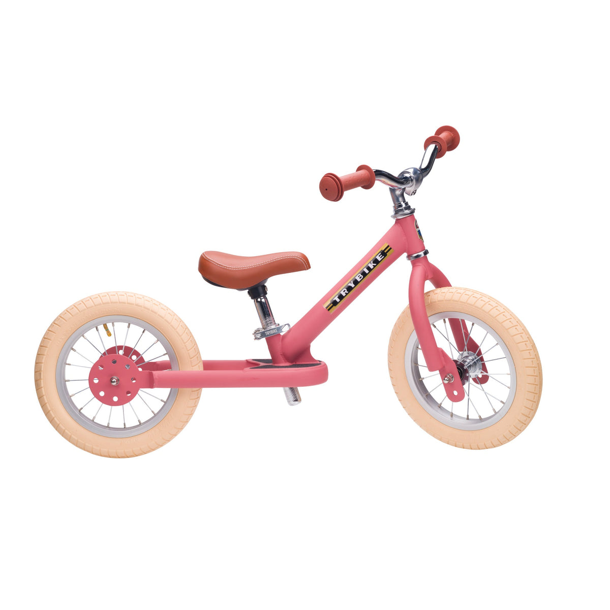 Trybike 2-in-1 in Vintage Pink as a balance bike