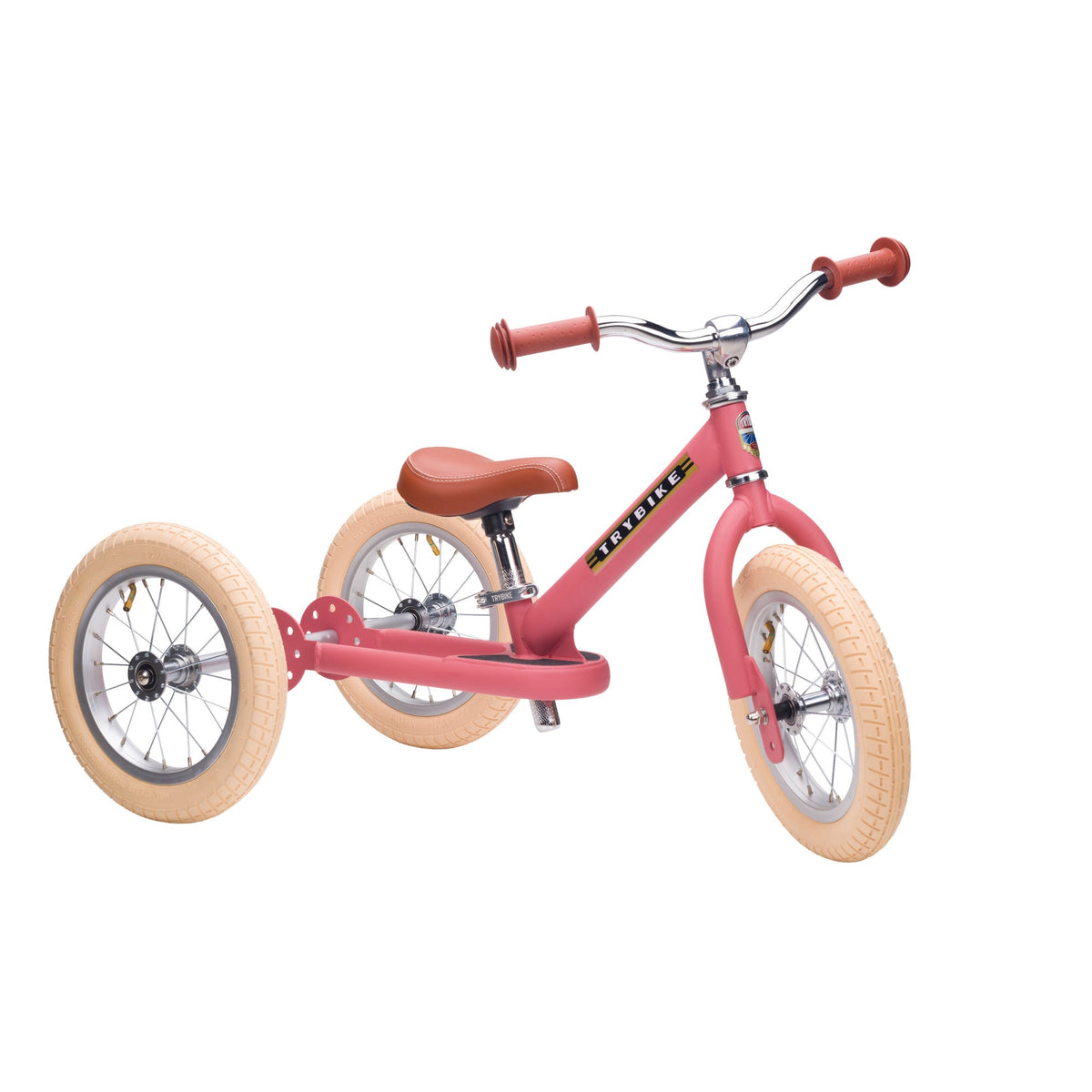 Trybike 2-in-1 in Vintage Pink as a balance trike