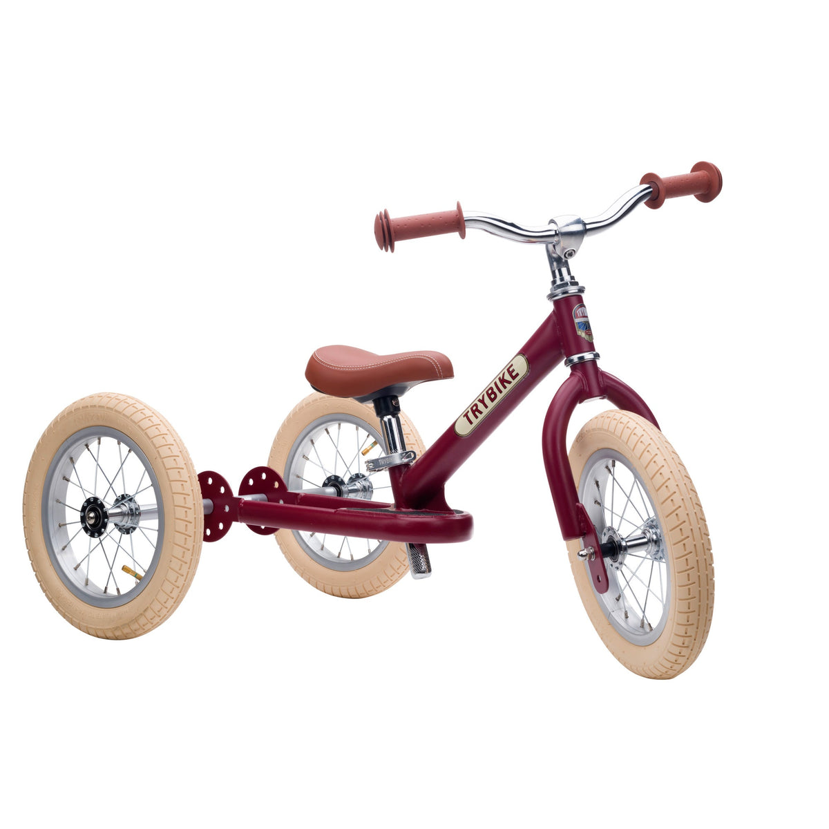 Trybike 2-in-1 in Vintage Red as a balance trike