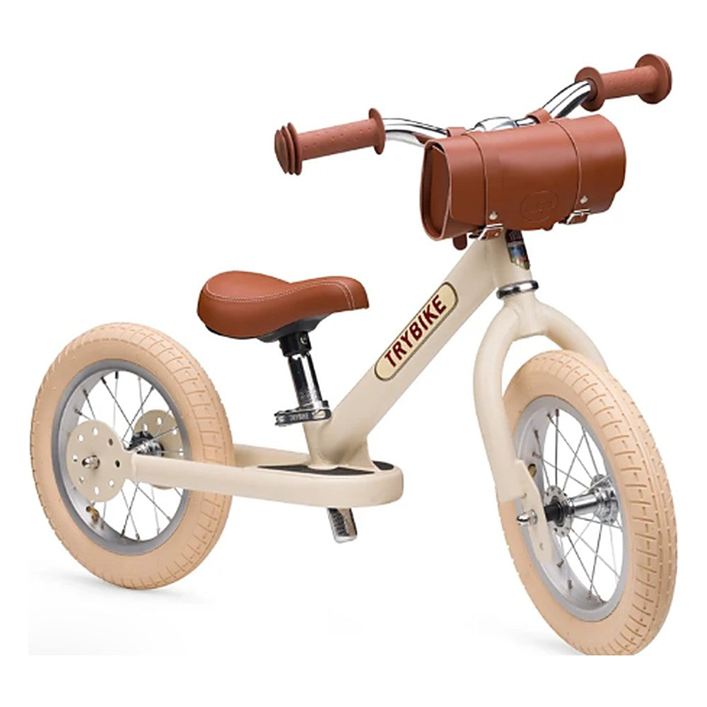 Trybike with the vegan leather handlebar bag