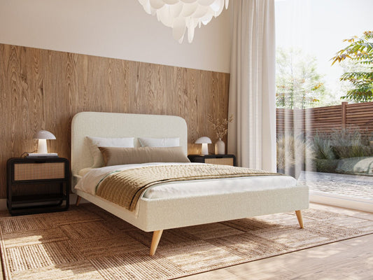 Twilight Boucle Fabric Double Bed