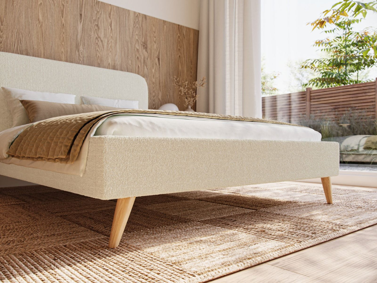 Twilight Boucle Fabric Double Bed