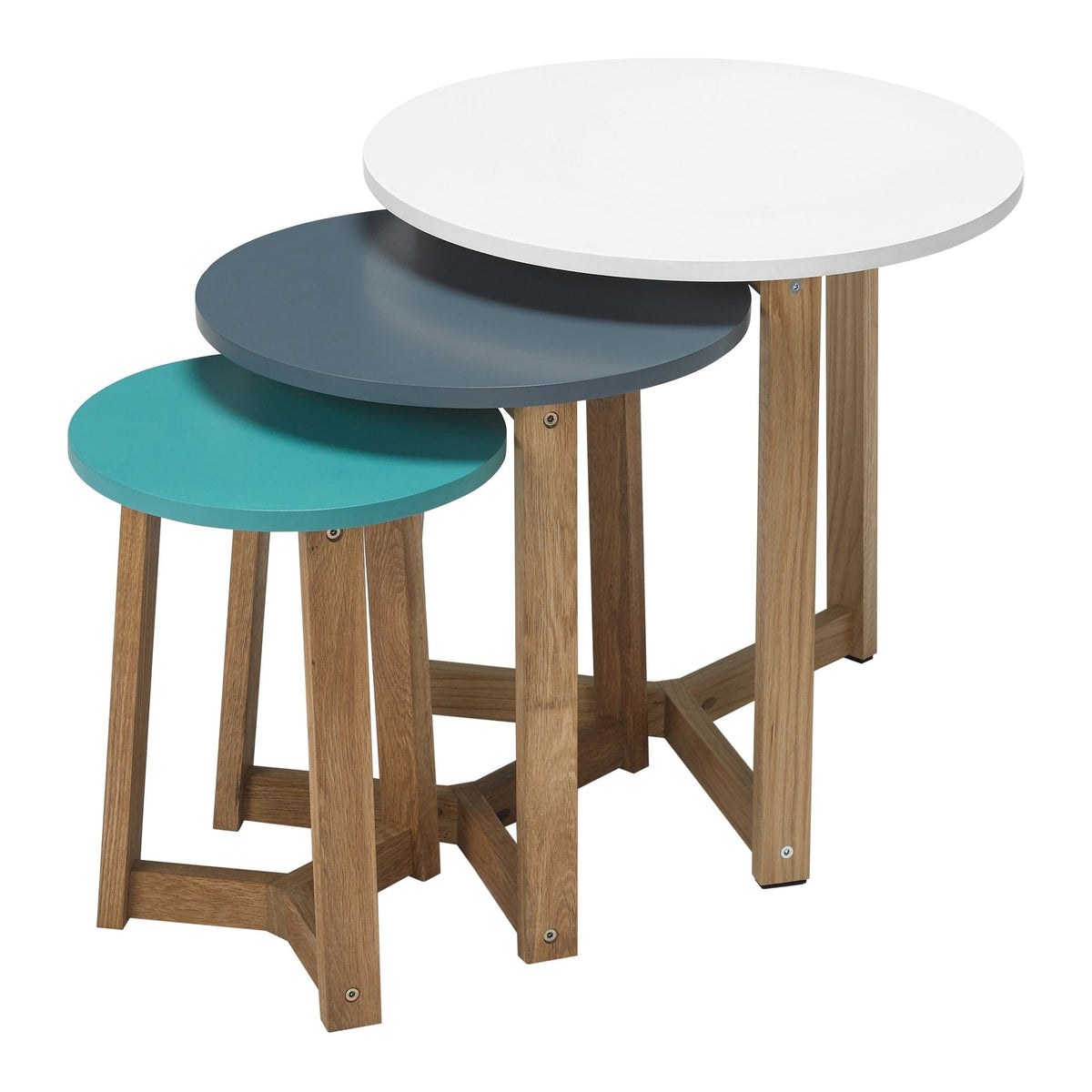 Wareham round nest of tables in Multi