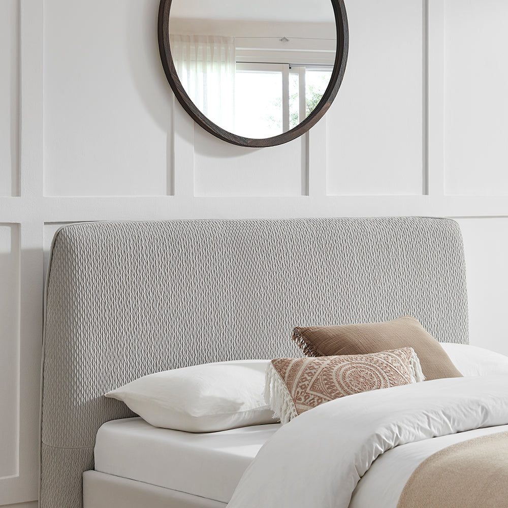 Waverley Rounded Quilted Bed Frame in Grey – product view 3