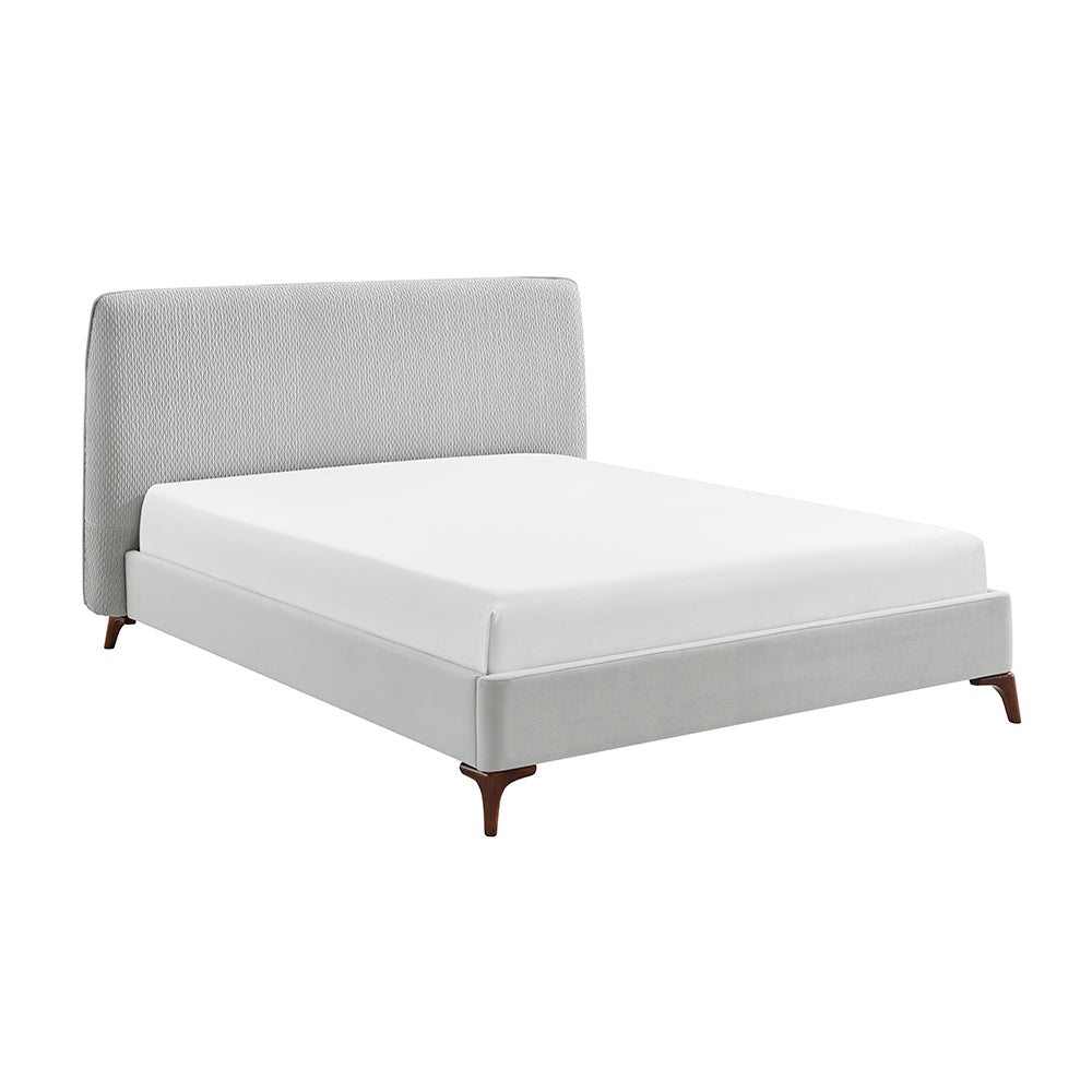 Waverley Rounded Quilted Bed Frame in Grey – product view 6