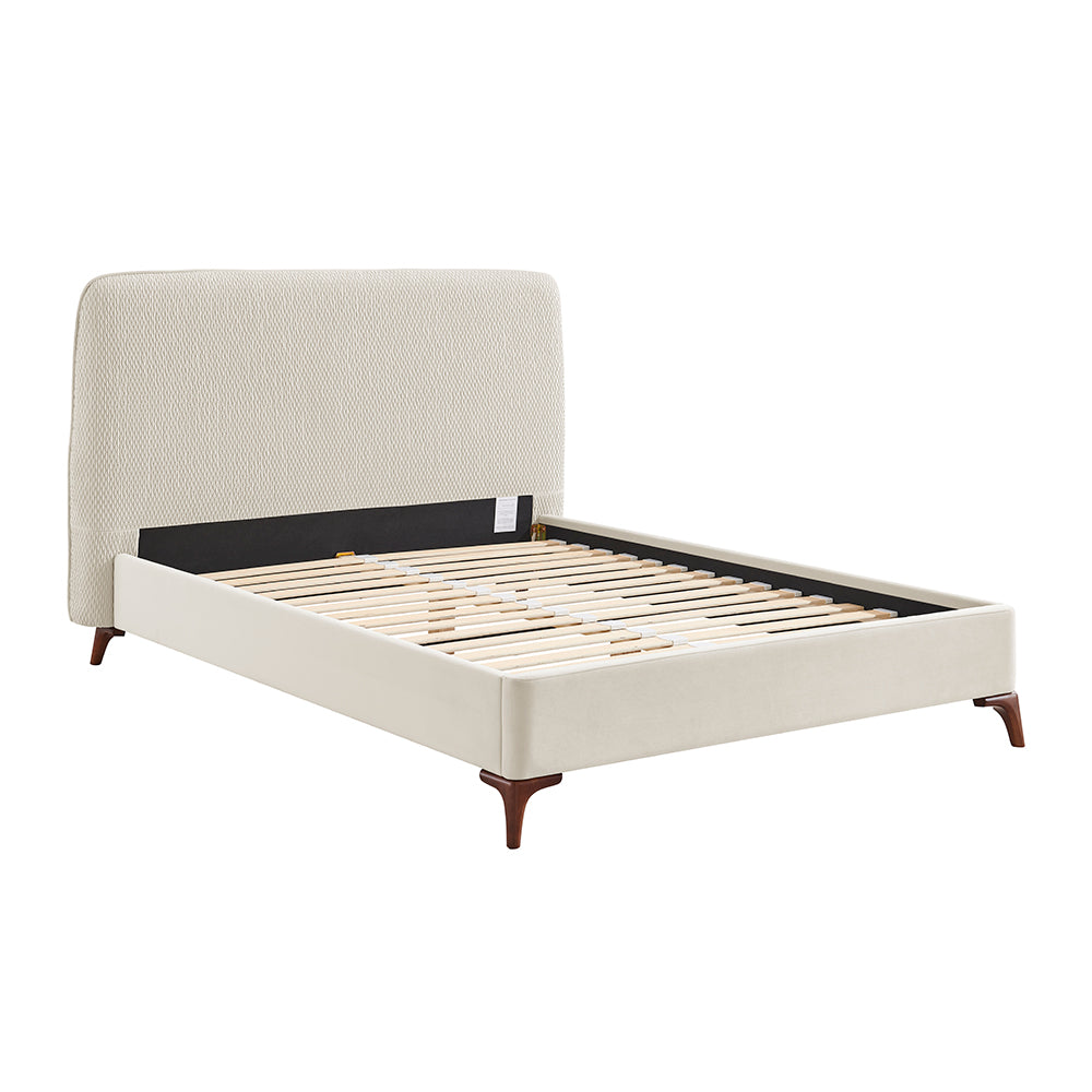 Waverley Rounded Quilted Bed Frame in Natural – product view 11
