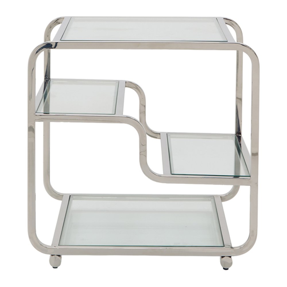 Weymouth steel and glass side table