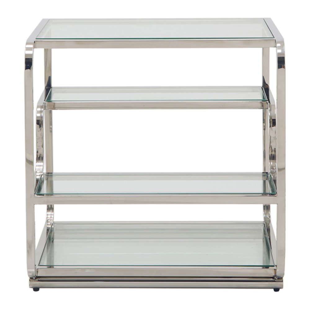 Weymouth steel and glass side table