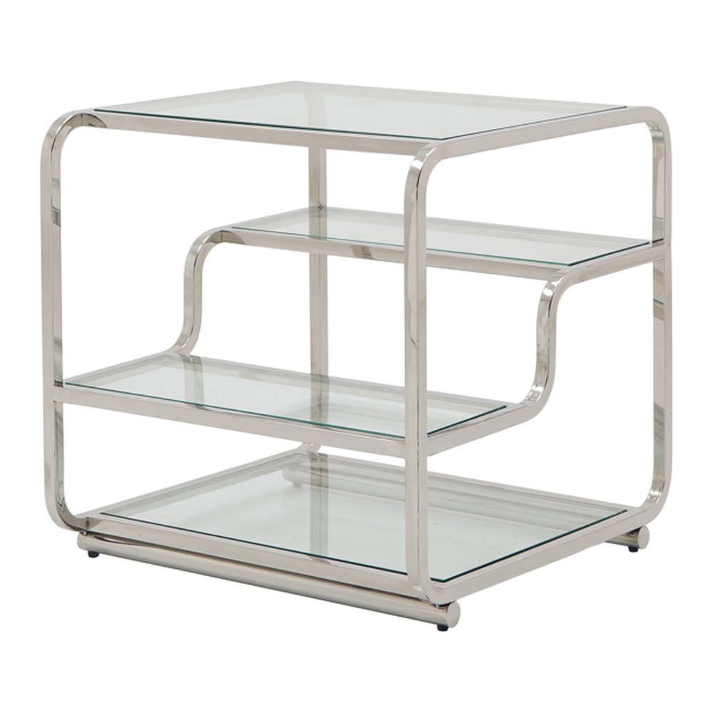 Weymouth steel and glass side table