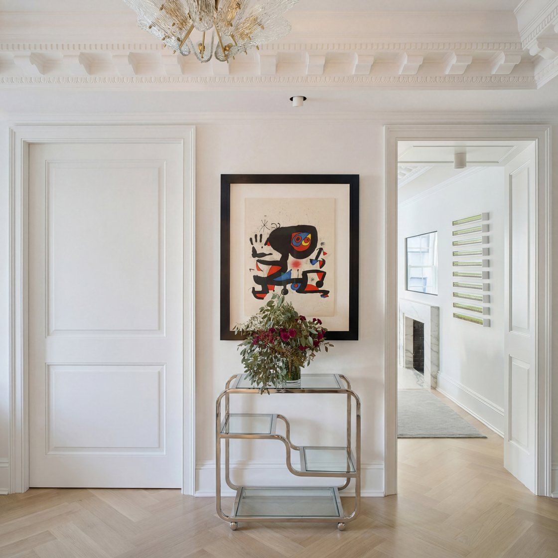 Weymouth steel and glass side table