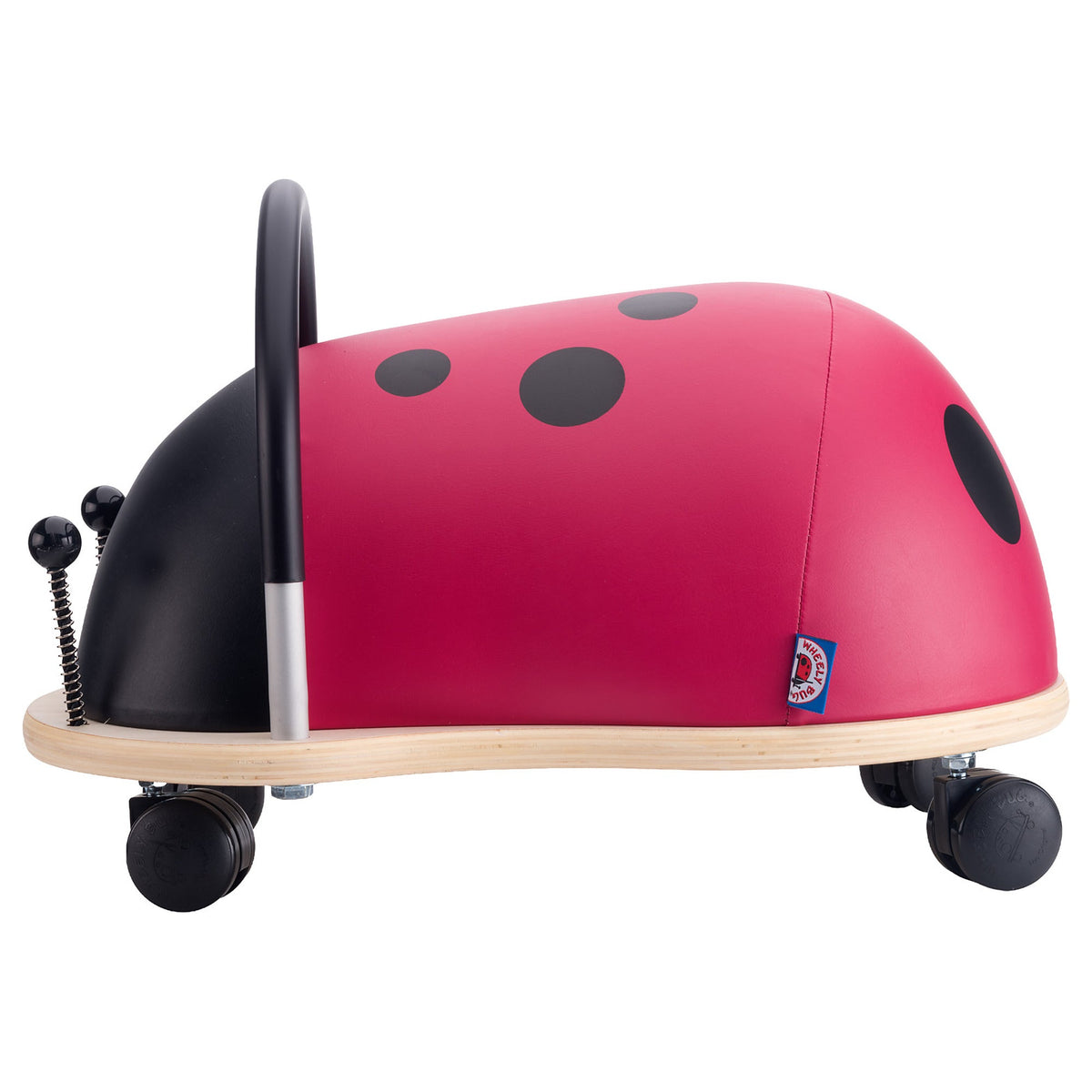Wheelybug Ladybird ride-on toy from the side