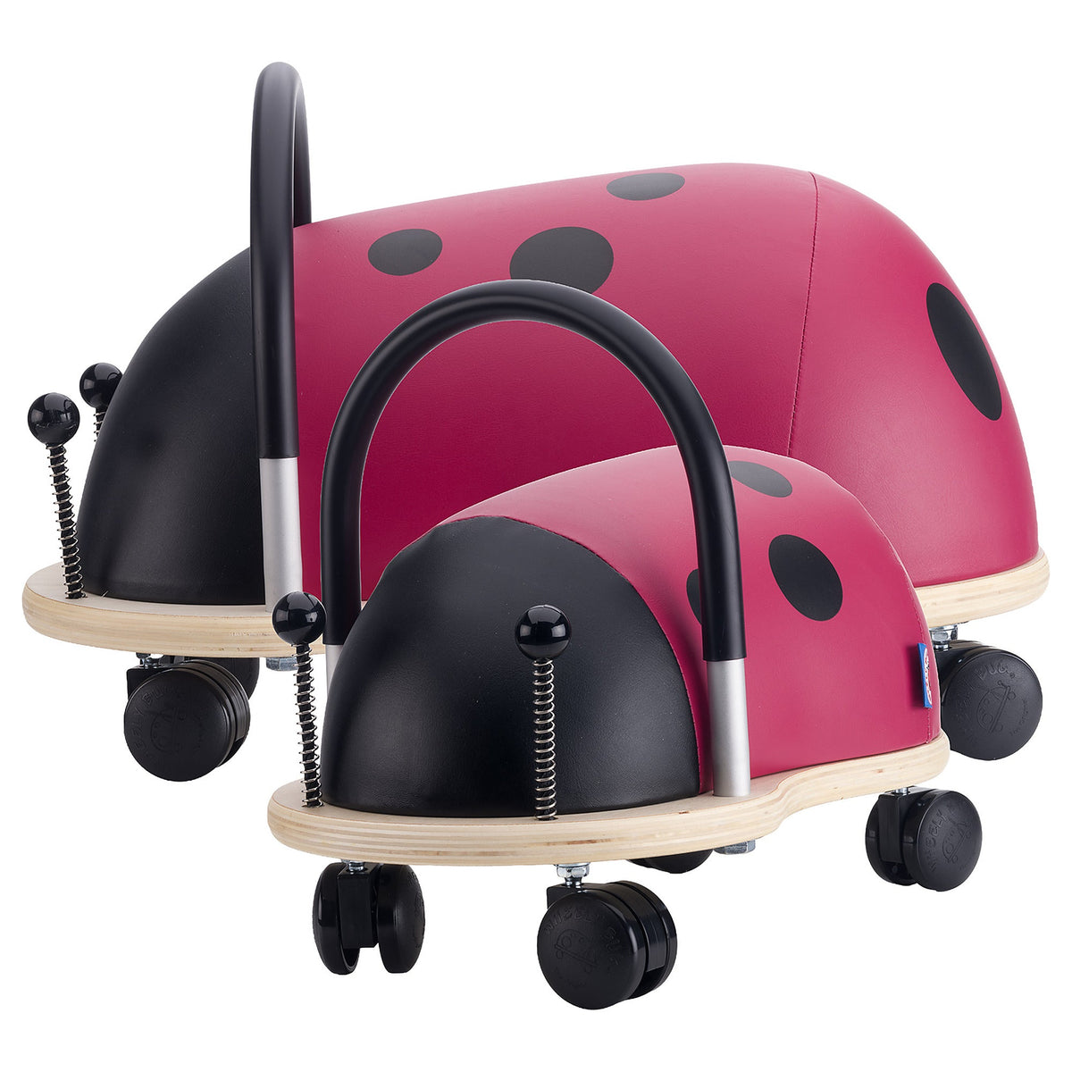 Wheelybug Ladybird in the small and large sizes