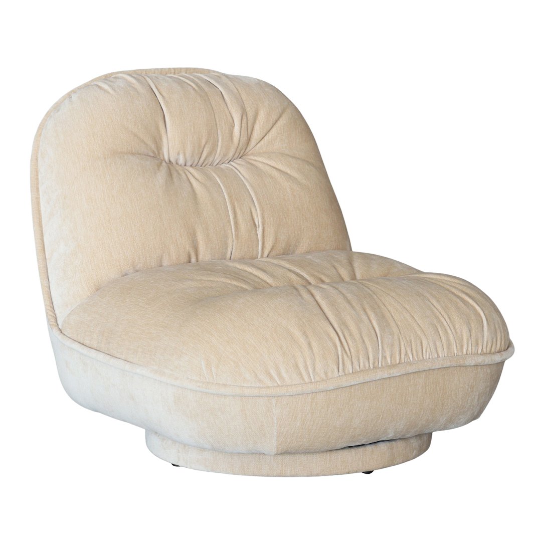 Wigmore chenille swivel chair in Natural