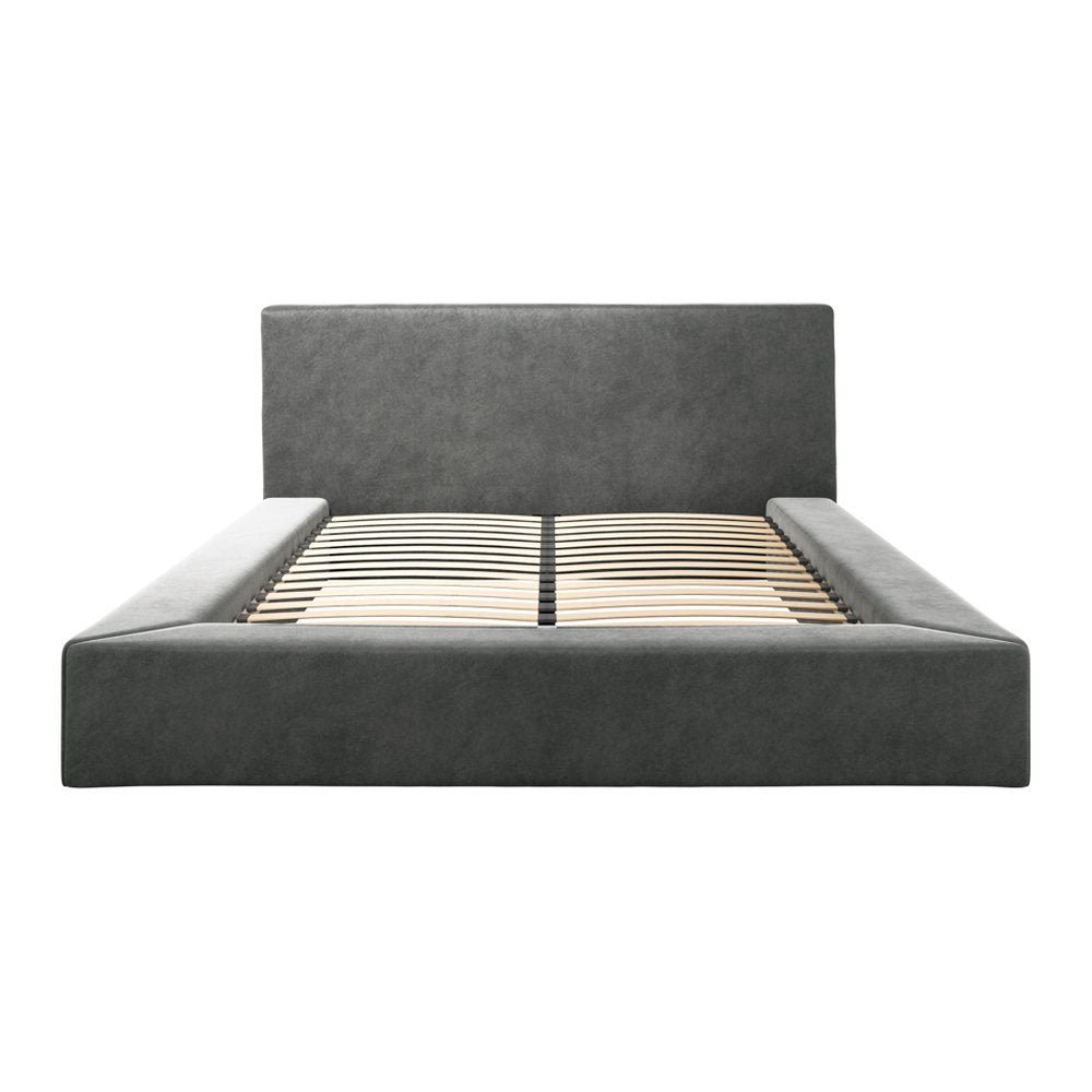 Windermere upholstered bed with wide base