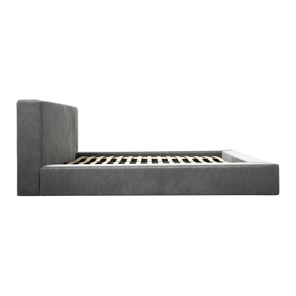 Windermere upholstered bed with wide base
