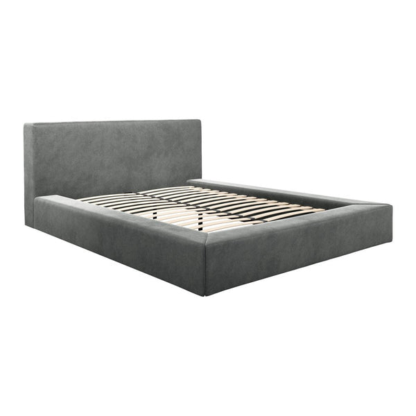 Windermere upholstered bed with wide base in Dapple Grey