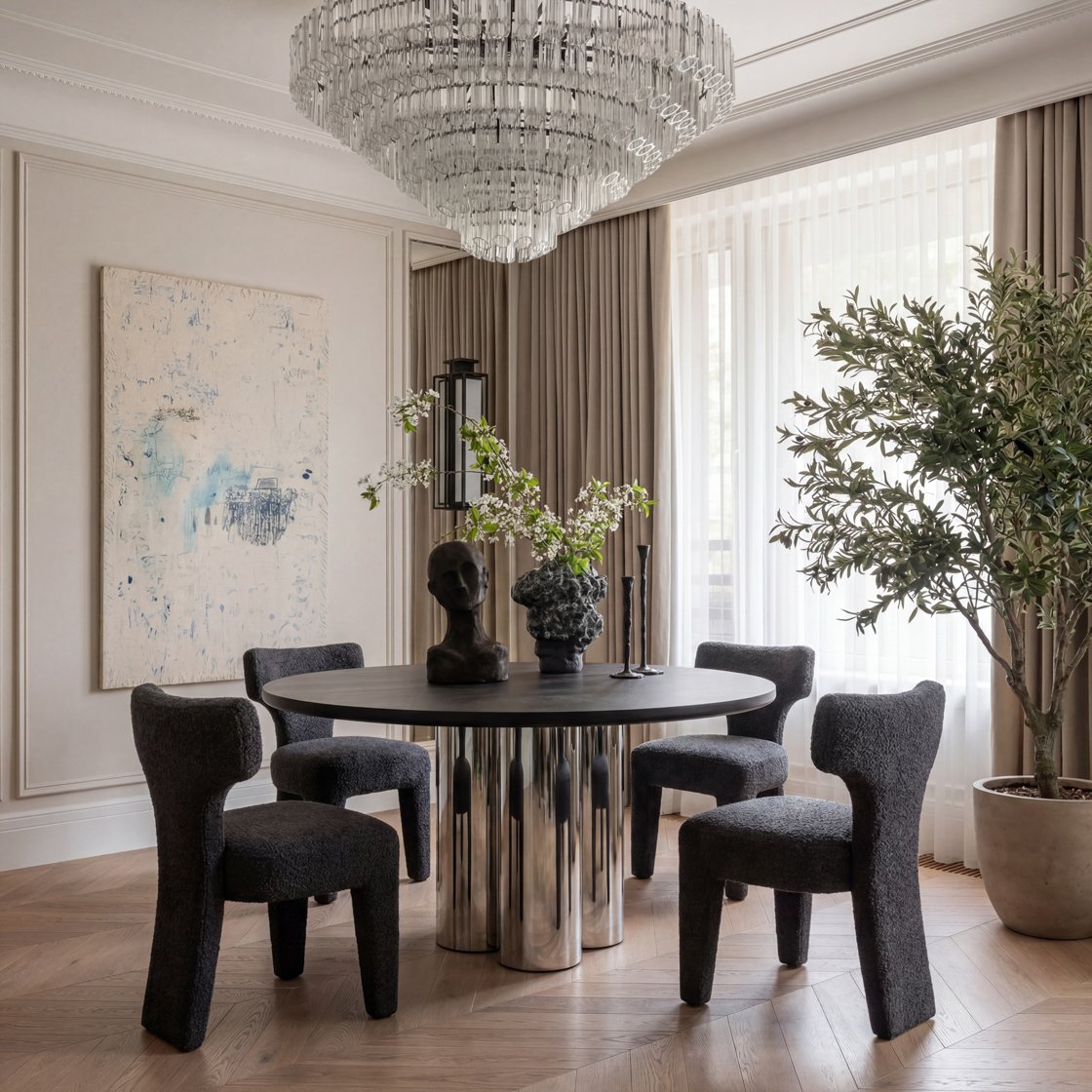 Witney upholstered tweed dining chair