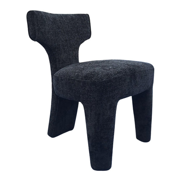 Witney upholstered tweed dining chair in Black