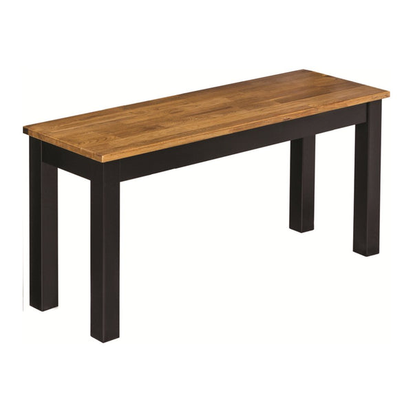 Wiveton slim wooden bench in Black