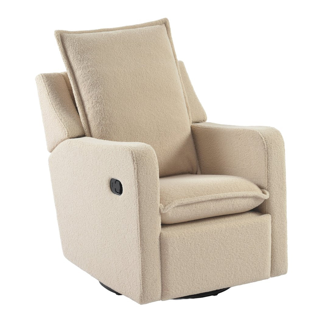 Wren swivel reclining nursing chair in Oat Teddy