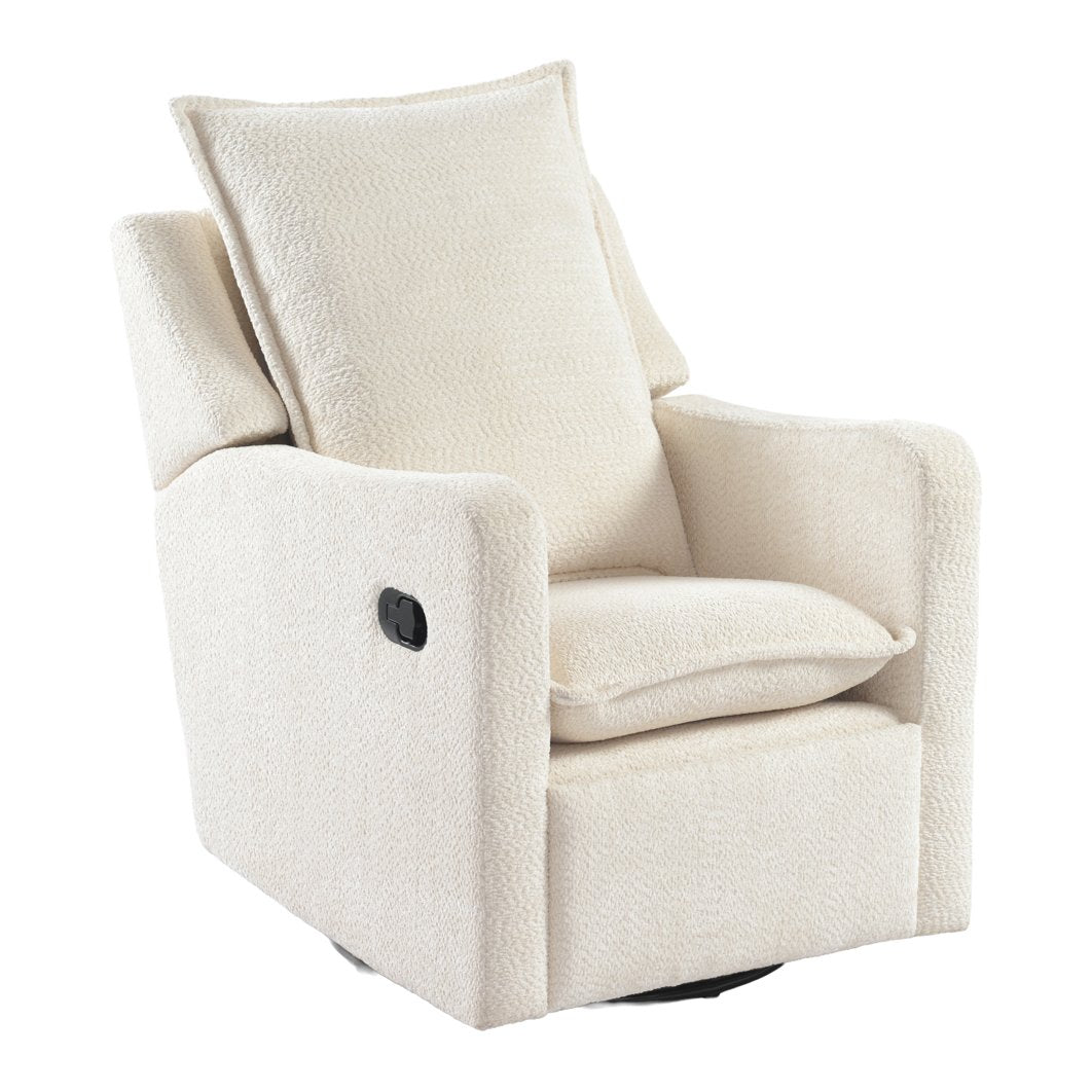 Wren swivel reclining nursing chair in Off White Boucle