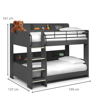 Bunk Bed Domino with Shelves Dimensions