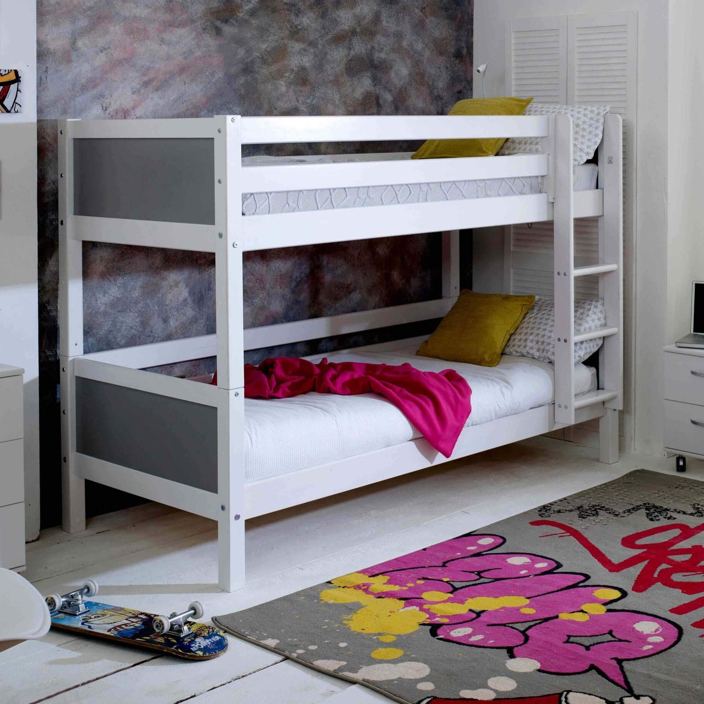 Frederic Nordic Bunk Bed In Grey